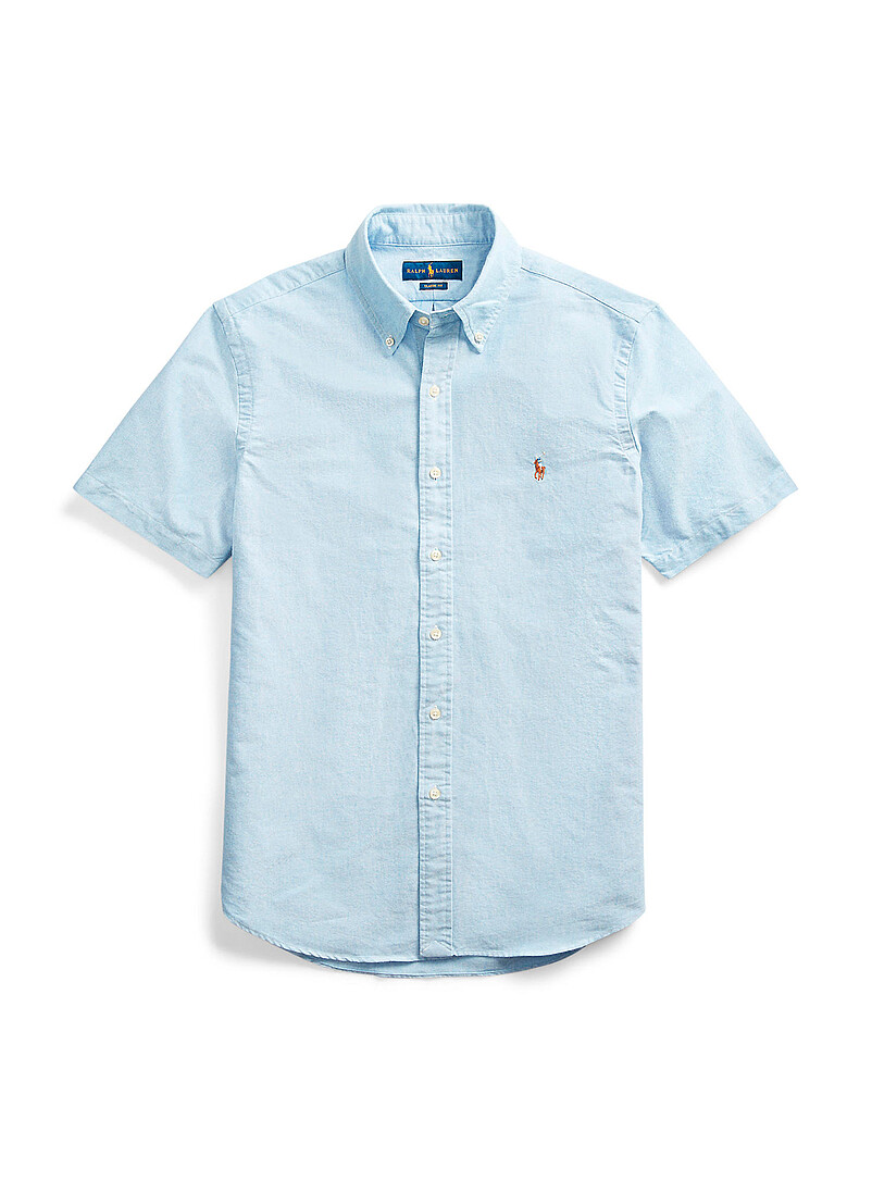 Polo Ralph Lauren White Embroidered rider Oxford shirt <b>Classic fit</b> for men