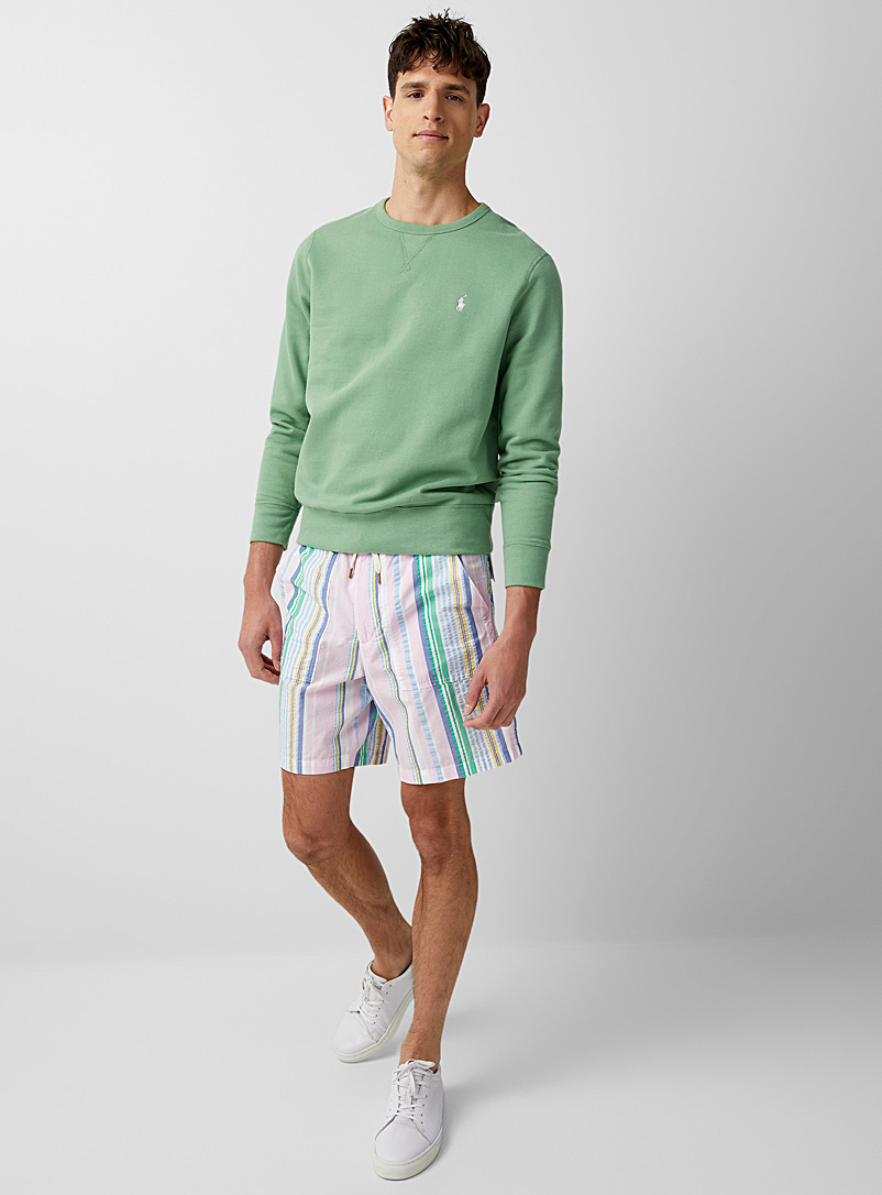 Polo Ralph Lauren Pink Pastel stripe seersucker short for men