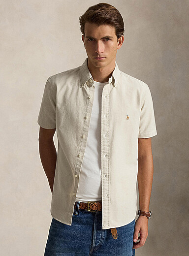 La chemise oxford sable <b>Coupe classique</b>