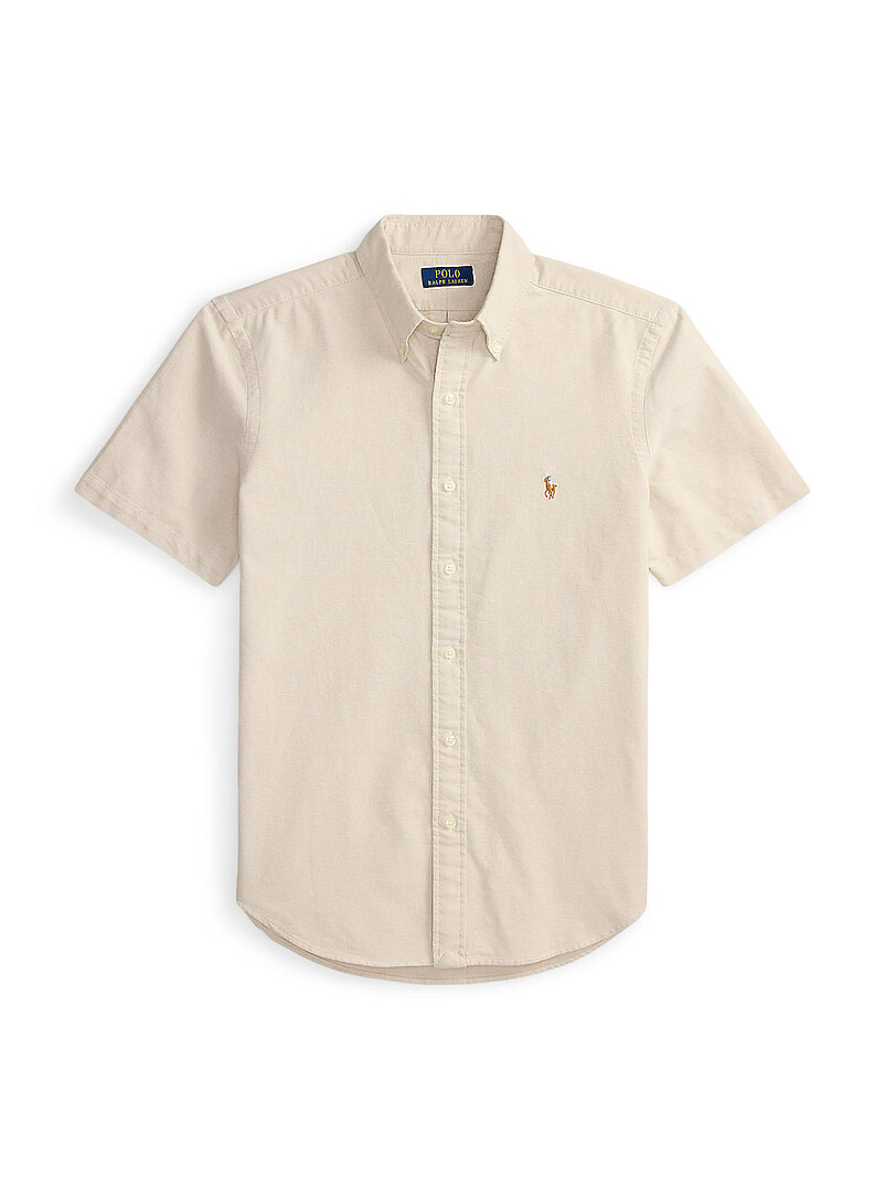 Polo Ralph Lauren: La chemise oxford sable <b>Coupe classique</b> Ivoire - Beige cr&egrave;me pour homme