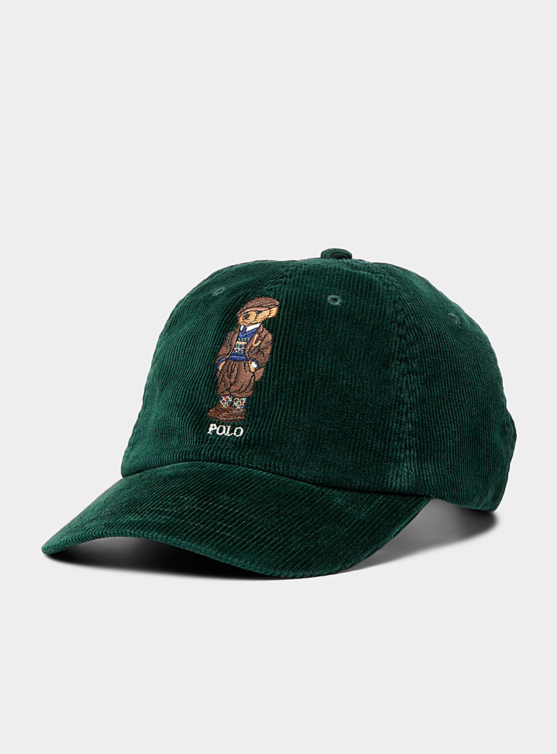 Polo Ralph Lauren Green Bear corduroy cap for men