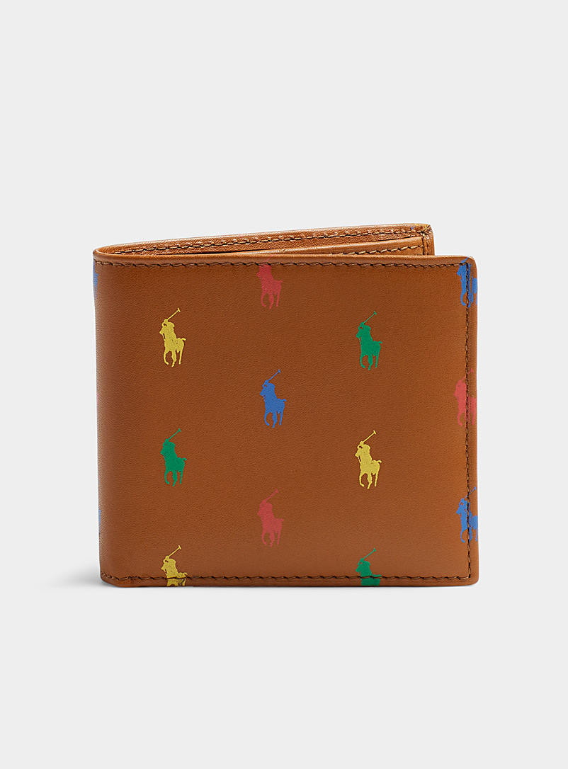 Polo Ralph Lauren Fawn Colourful emblem leather wallet for men