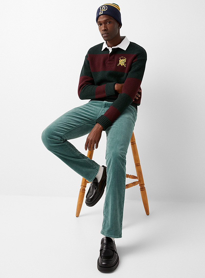 Polo Ralph Lauren: Le pantalon Varick velours côtelé Coupe droite Vert pour homme