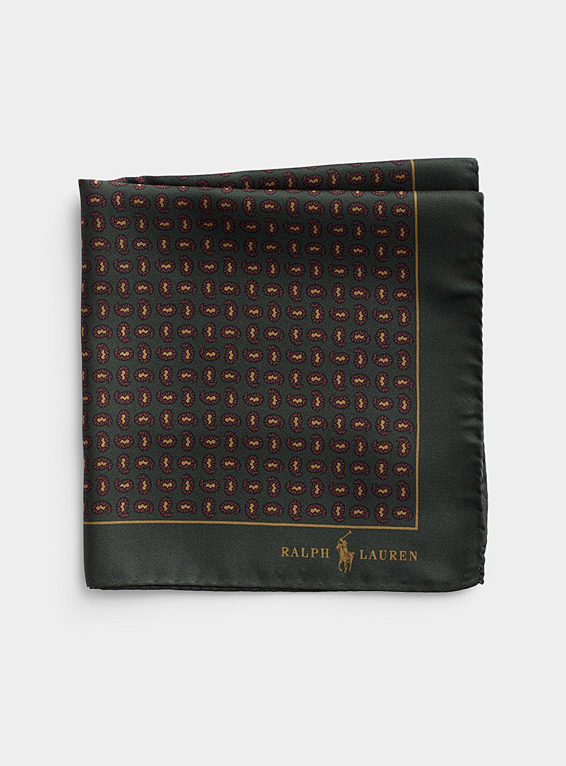 Polo Ralph Lauren: Le foulard pochette paisley épuré Vert pour homme
