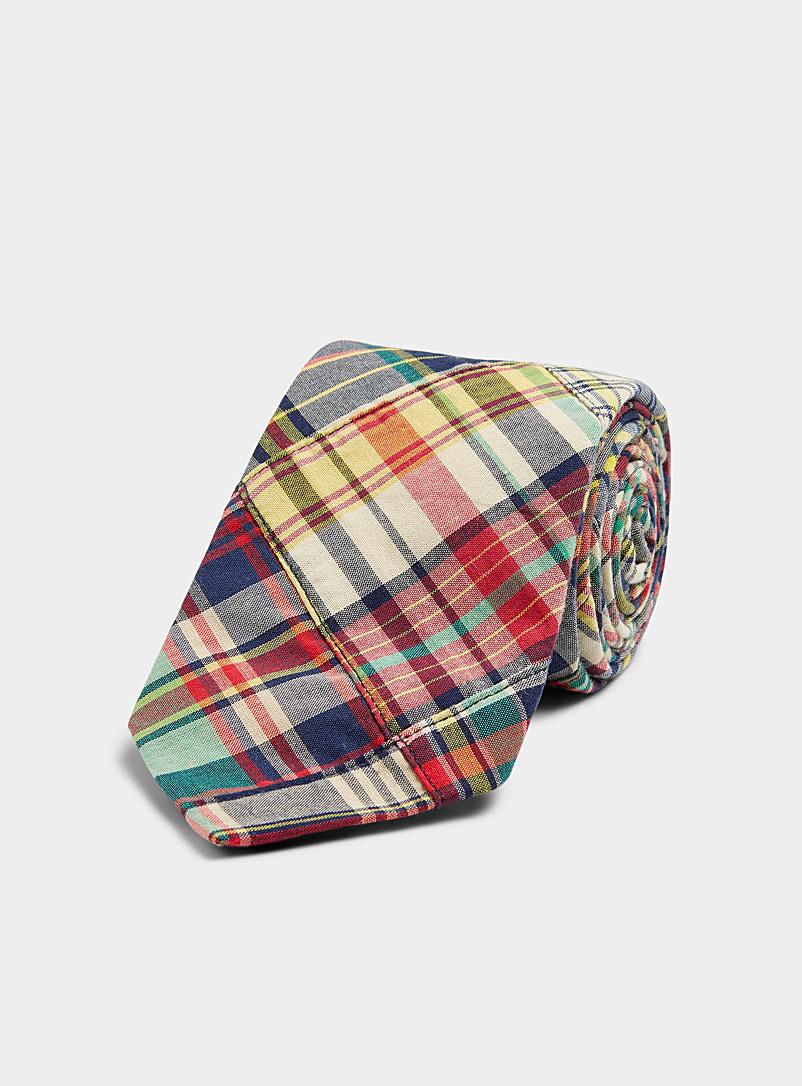Polo Ralph Lauren: La cravate patchwork carreaux colorés Assorti pour homme