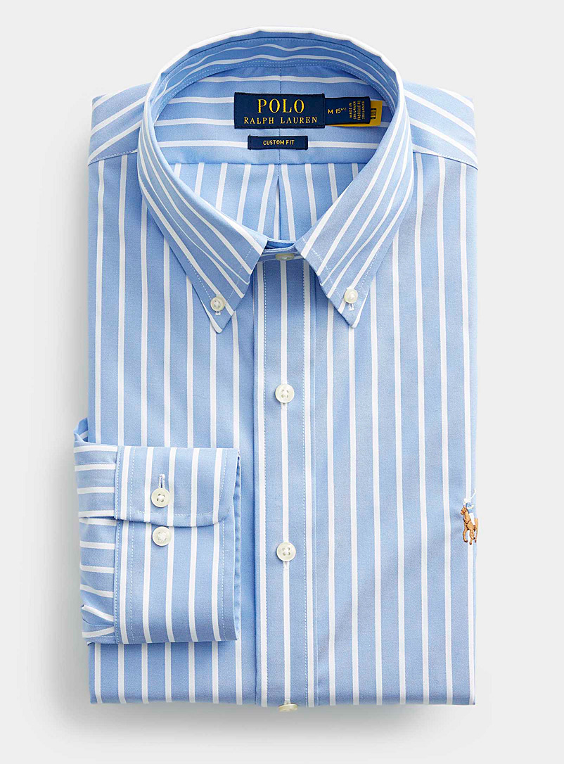 Polo Ralph Lauren: La chemise colorée rayures verticales Coupe semi-ajustée Bleu pour homme