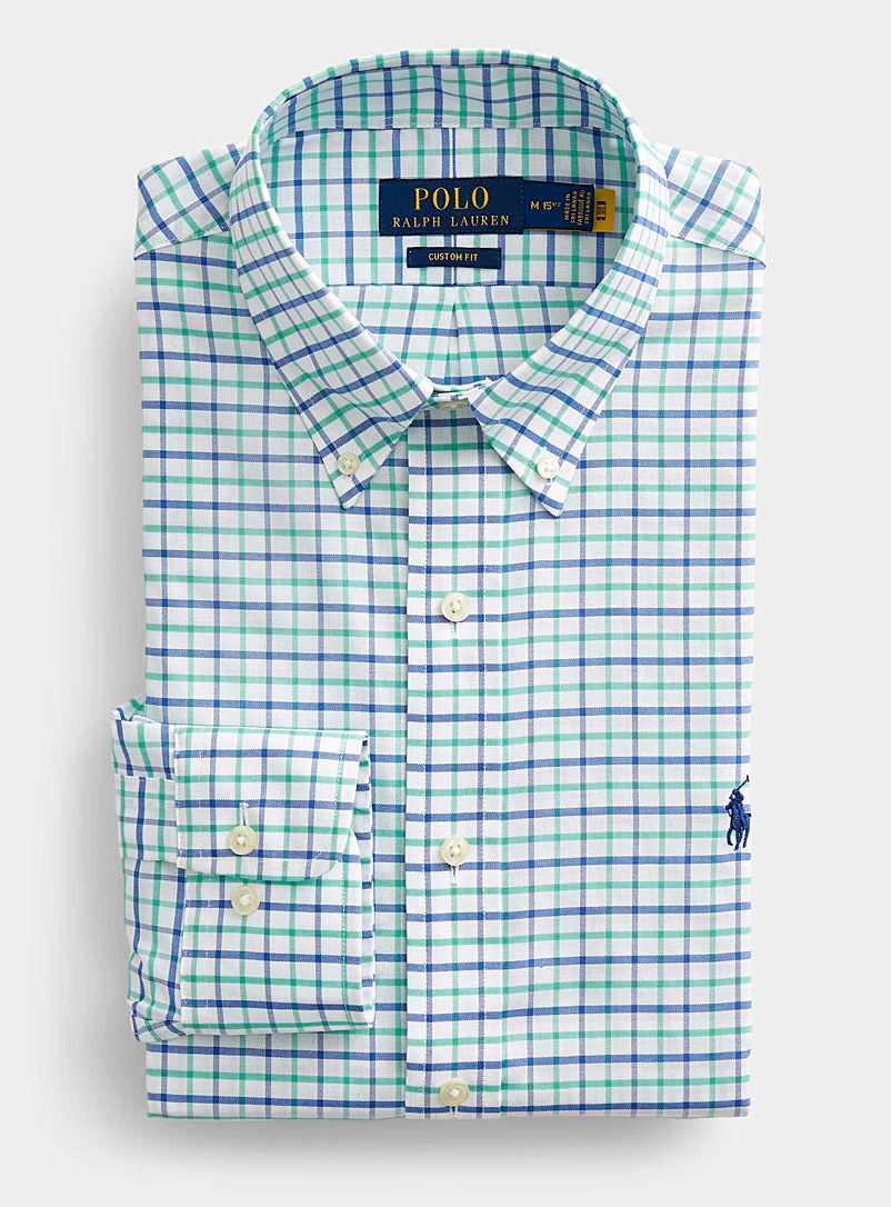 Polo Ralph Lauren Green Jacquard check shirt Semi-slim fit for men