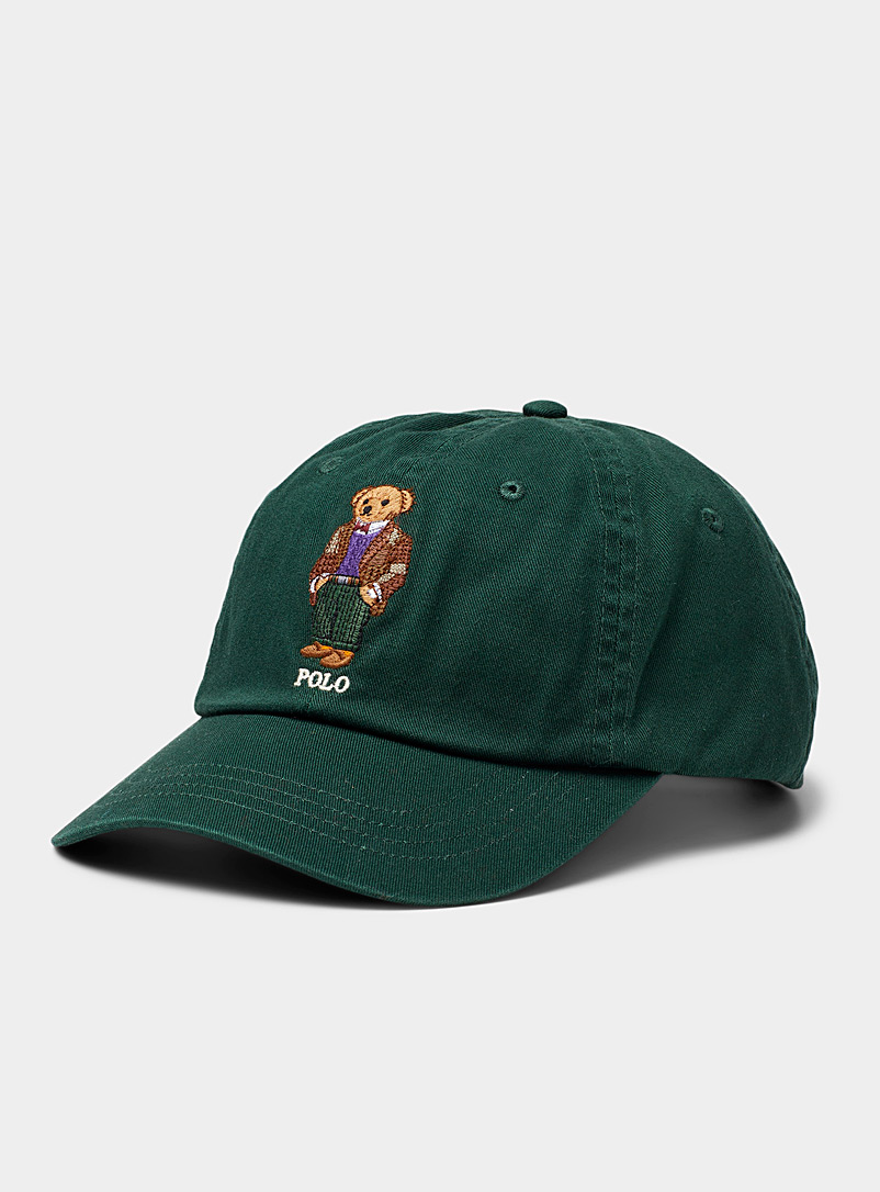 Polo Ralph Lauren Mossy Green Teddy bear embroidery green cap for men