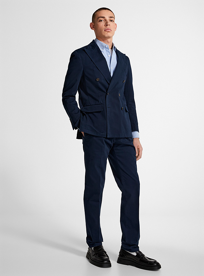 Polo Ralph Lauren: Le pantalon à plis détails ouvriers Marine pour homme