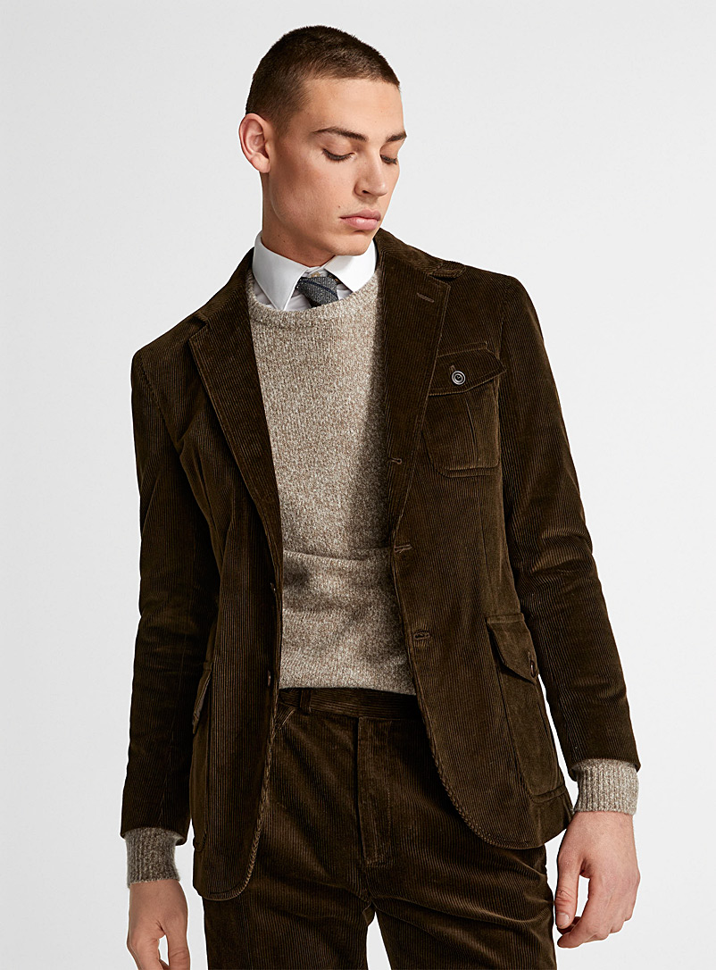 Polo Ralph Lauren: Le veston velours côtelé poches plaquées Coupe semi-ajustée Brun pour homme