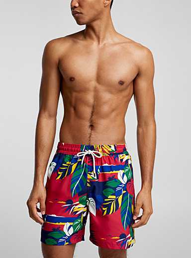 Monogram pattern swim trunk | BOSS | Men's Urban Swimwear Online