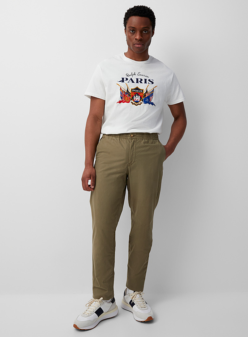 Polo Ralph Lauren: Le pantalon léger taille confort Coupe droite Vert foncé - Mousse pour homme