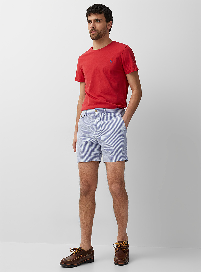 Polo Ralph Lauren Blue Striped seersucker short for men