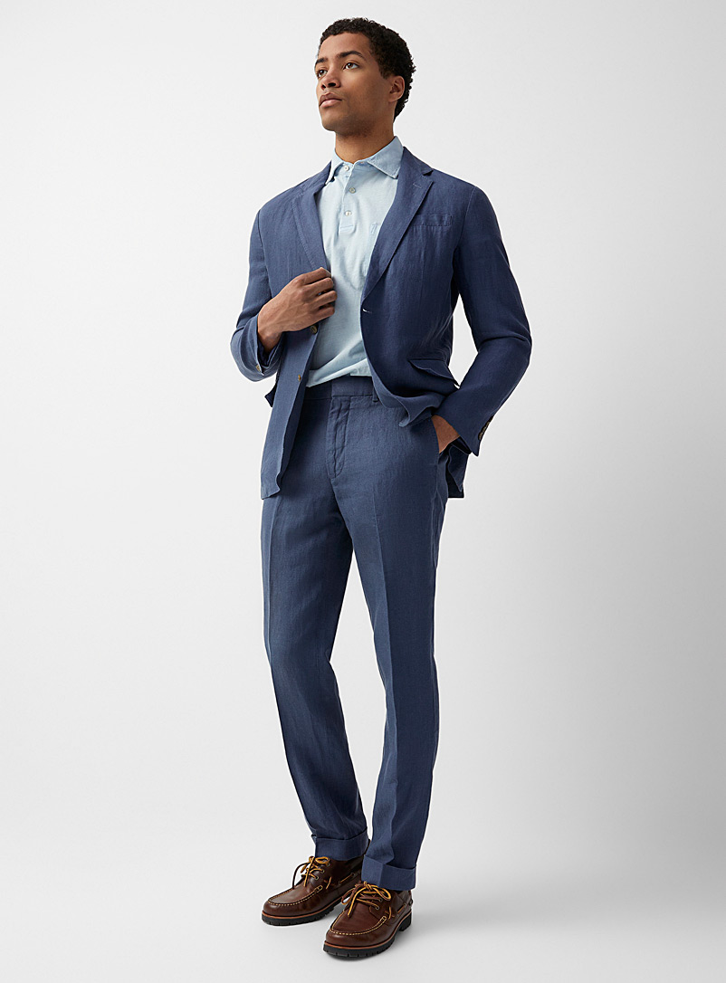 Polo Ralph Lauren: Le pantalon pur lin bleu ardoise Bleu pour homme