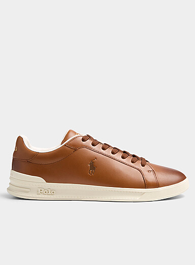 Le sneaker Heritage Court II cuir noisette Homme
