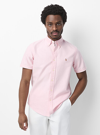 Chemise Homme En Coton Oxford à Manches Courtes - Coupe Standard - Carreaux, Rayures, Unie (Tailles S à 6XL)