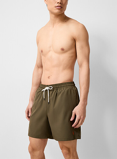 Preppy-colour stretch swim trunk