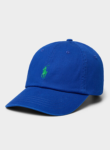Embroidered polo player dad cap