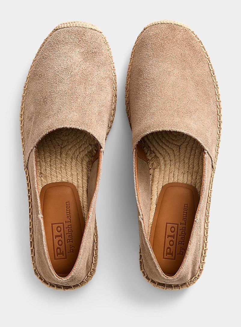 Polo Ralph Lauren: L'espadrille Cevio su&egrave;de Homme Brun clair pour homme
