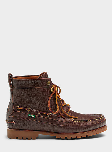 Grained leather Ranger boots