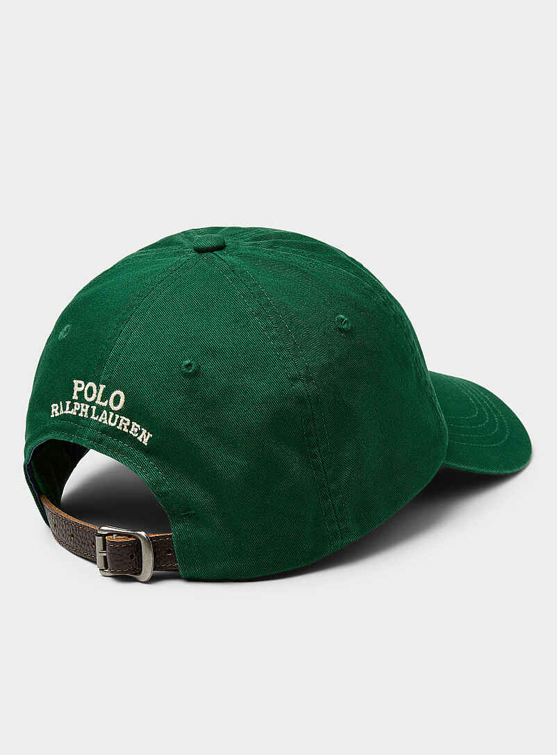 Polo Ralph Lauren: La casquette ourson joueur de polo Vert fonc&eacute; - Mousse pour homme