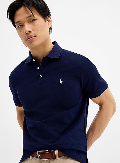 Honeycomb textured polo