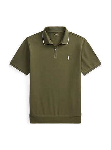Le polo col zipp&eacute; cavalier brod&eacute;