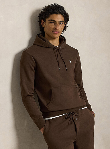 Polo Ralph Lauren: Le kangourou jersey construit caf&eacute; Brun pour homme