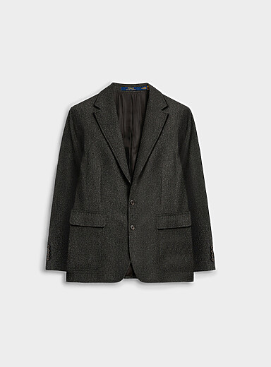 Polo Ralph Lauren: Le veston chevrons laine m&eacute;lang&eacute;e <b>Coupe moderne</b> Charbon pour homme