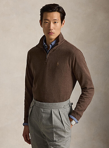 Estate zip-neck sweatshirt