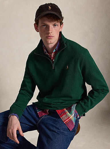 Estate zip-neck sweatshirt