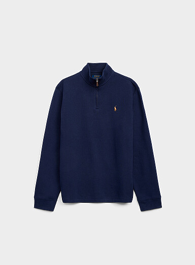 Polo Ralph Lauren Navy/Midnight Blue Estate zip-neck sweatshirt for men