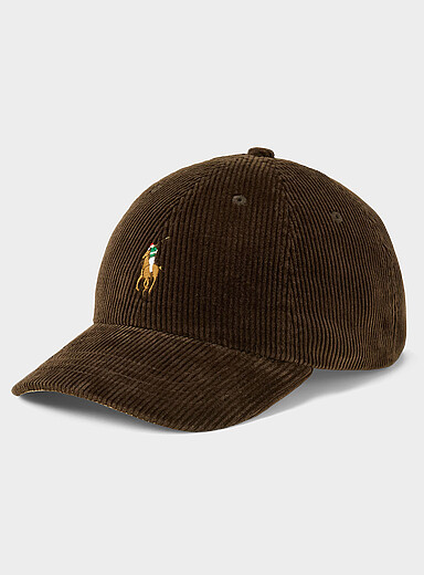 Polo Ralph Lauren Chocolate/Espresso Corduroy logo cap for men