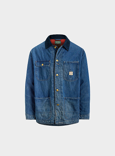 Lined denim worker jacket