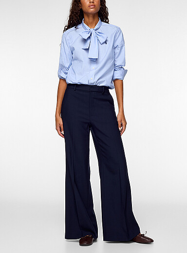 Polo Ralph Lauren Navy/Midnight Blue Beaton stretch wool pant for women