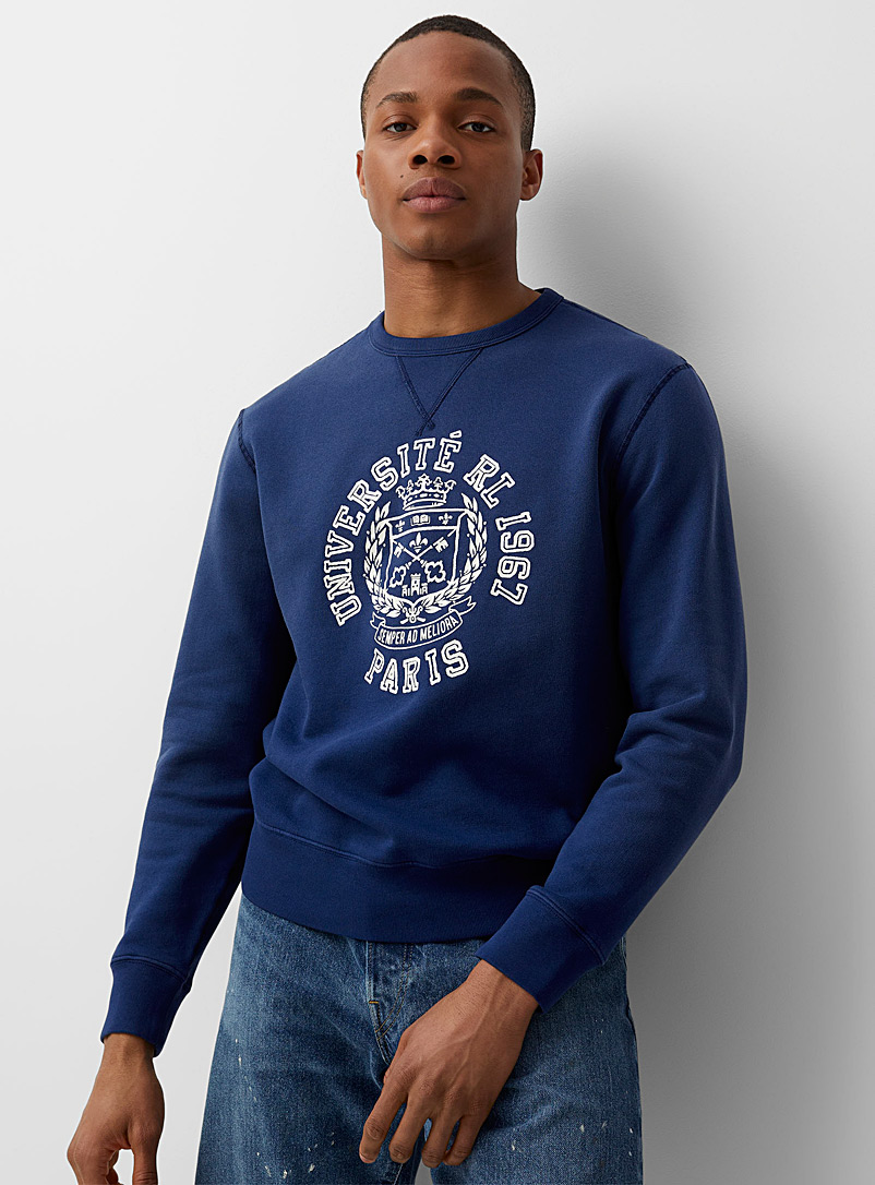 Polo Ralph Lauren Blue RL University sweatshirt for men