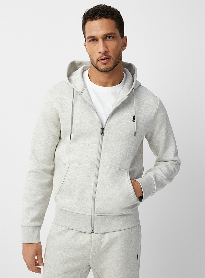 Polo Ralph Lauren Pale Grey Performance zip-up hoodie for men