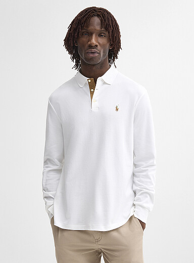 Le polo jersey cavalier brod&eacute; <b>Coupe classique</b>