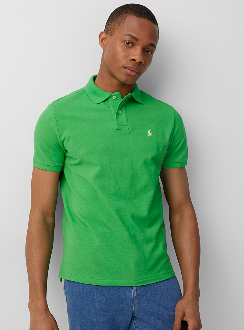 Polo Ralph Lauren Green Colourful embroidered rider polo for men