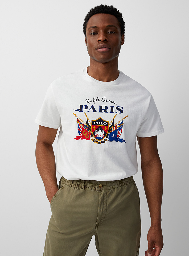 Polo Ralph Lauren: Le t-shirt armoiries Polo Paris Blanc pour homme