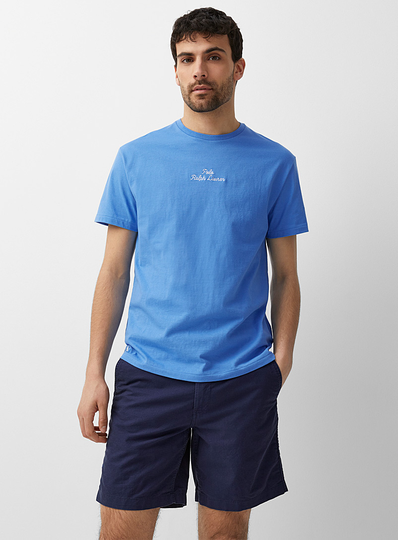 Polo Ralph Lauren Blue Logo embroidery T-shirt for men
