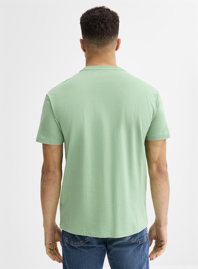 Polo Ralph Lauren: Le t-shirt color&eacute; cavalier brod&eacute; <b>Coupe classique</b> Vert pour homme