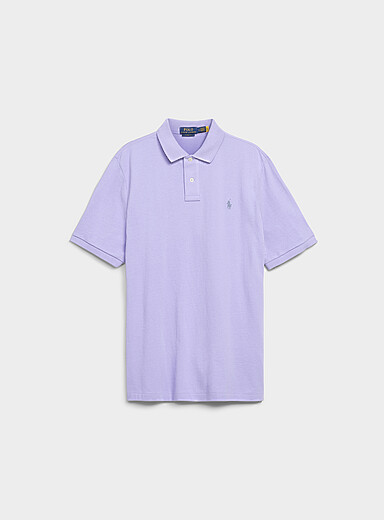 Embroidered-rider colourful piqu&eacute; polo <b>Classic fit</b>
