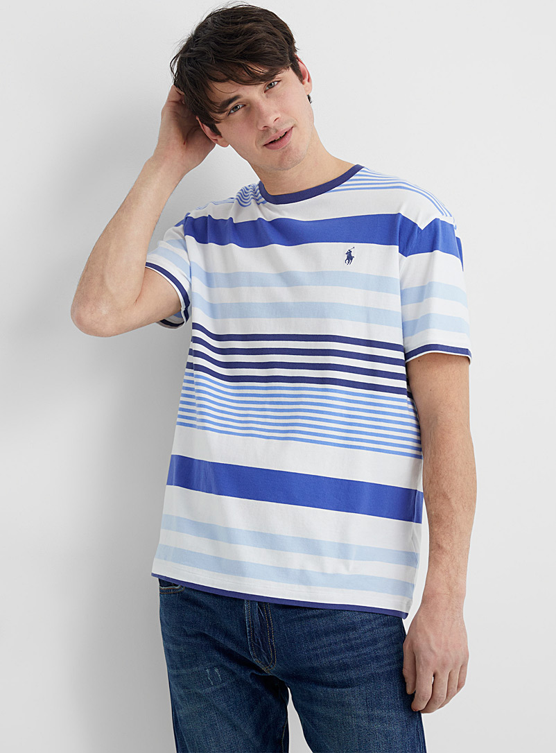 Polo Ralph Lauren White Mixed stripe T-shirt for men