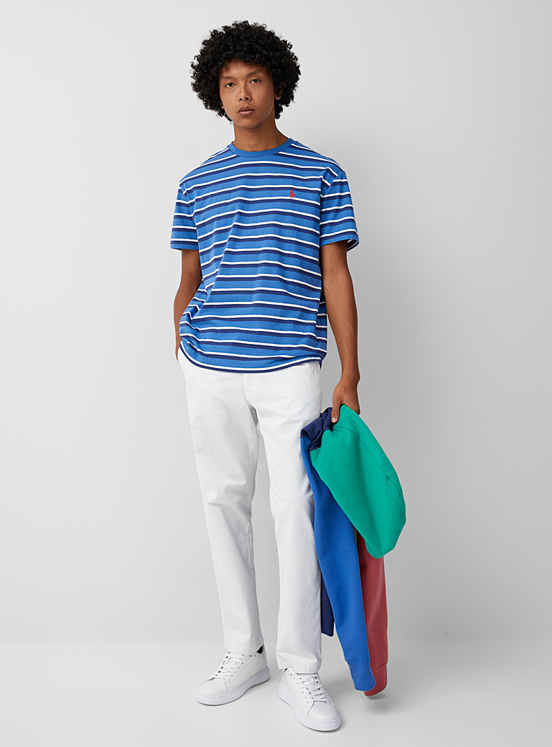 Polo Ralph Lauren: Le t-shirt rayures bleues Bleu pour homme