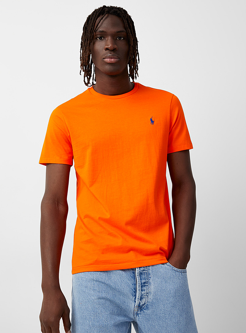 Polo Ralph Lauren: Le t-shirt emblème Polo Coupe ajustée Orange pour homme