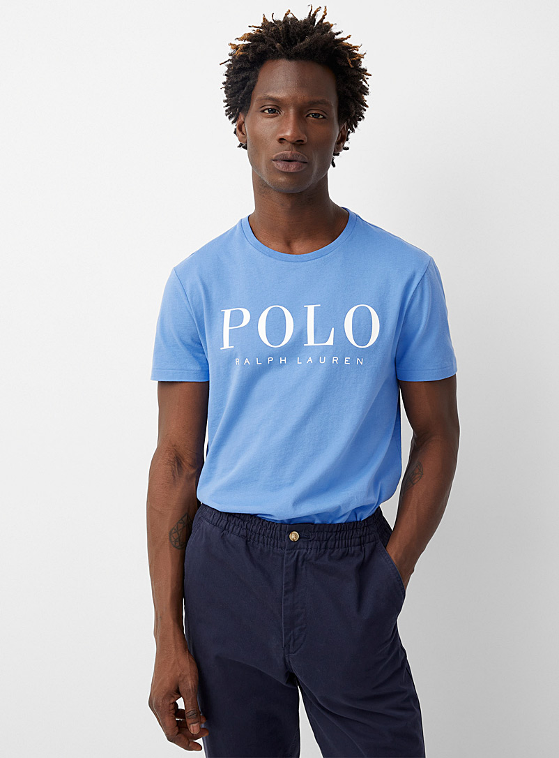 Polo Ralph Lauren: Le t-shirt signature Bleu moyen-ardoise pour homme