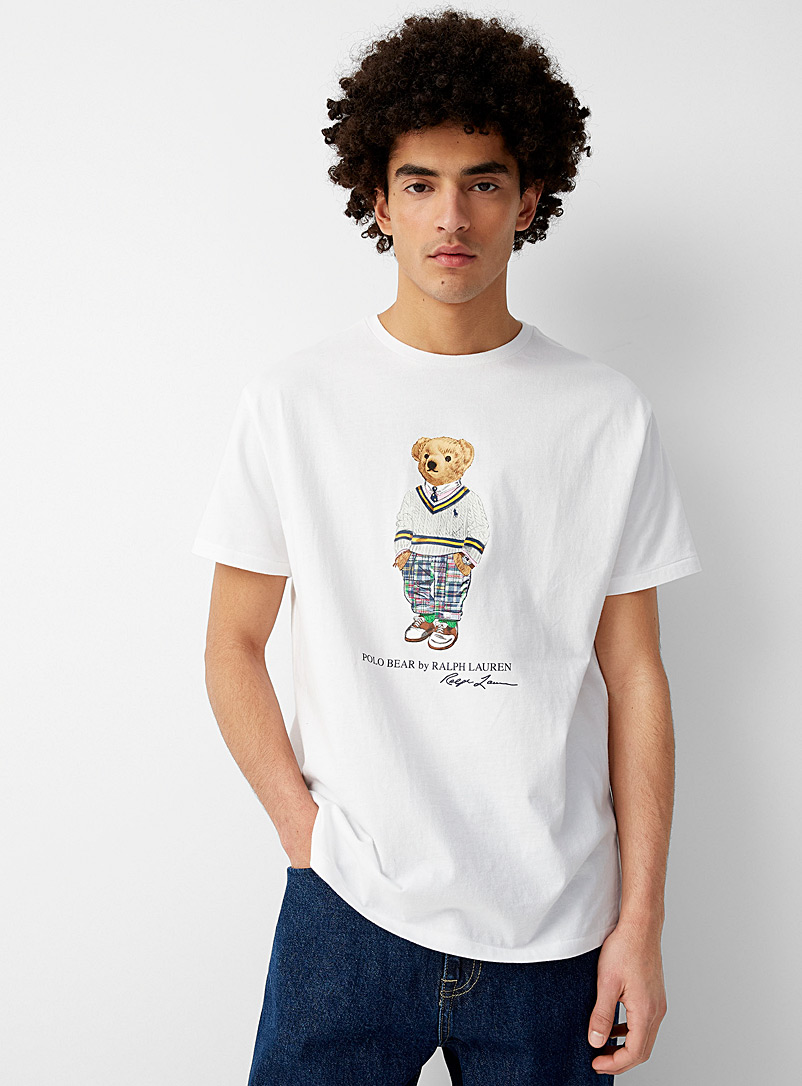 Polo Ralph Lauren: Le t-shirt ourson <i>preppy</i> Blanc pour homme
