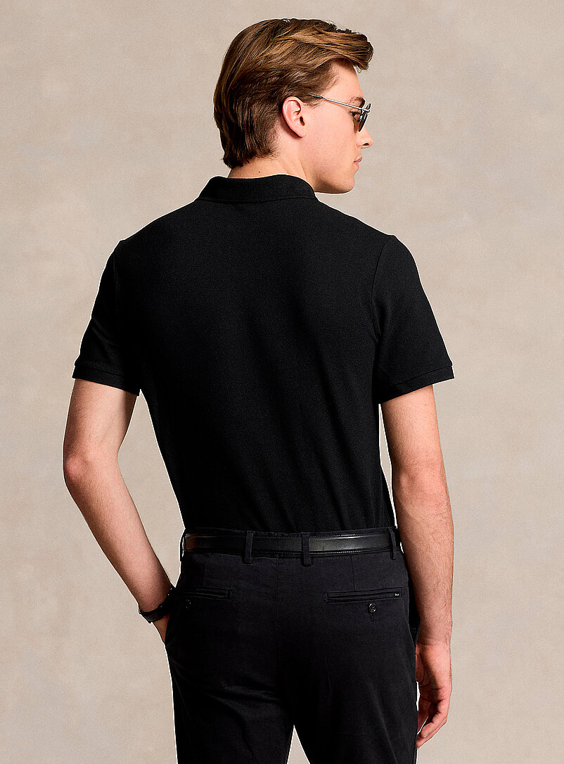 Polo Ralph Lauren: Le polo piqu&eacute; cavalier brod&eacute; <b>Coupe classique</b> Bleu marine - Bleu nuit pour homme