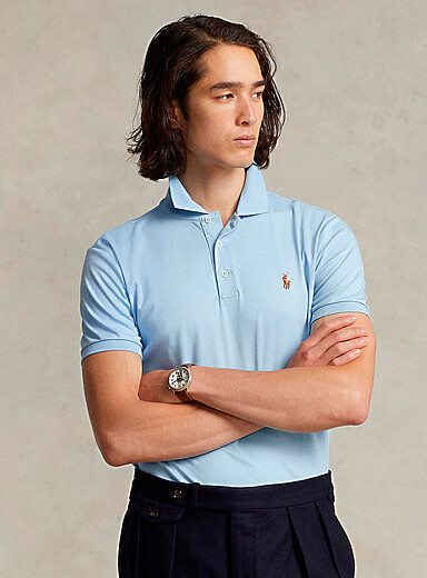 Embroidered rider jersey polo <b>Slim fit</b>